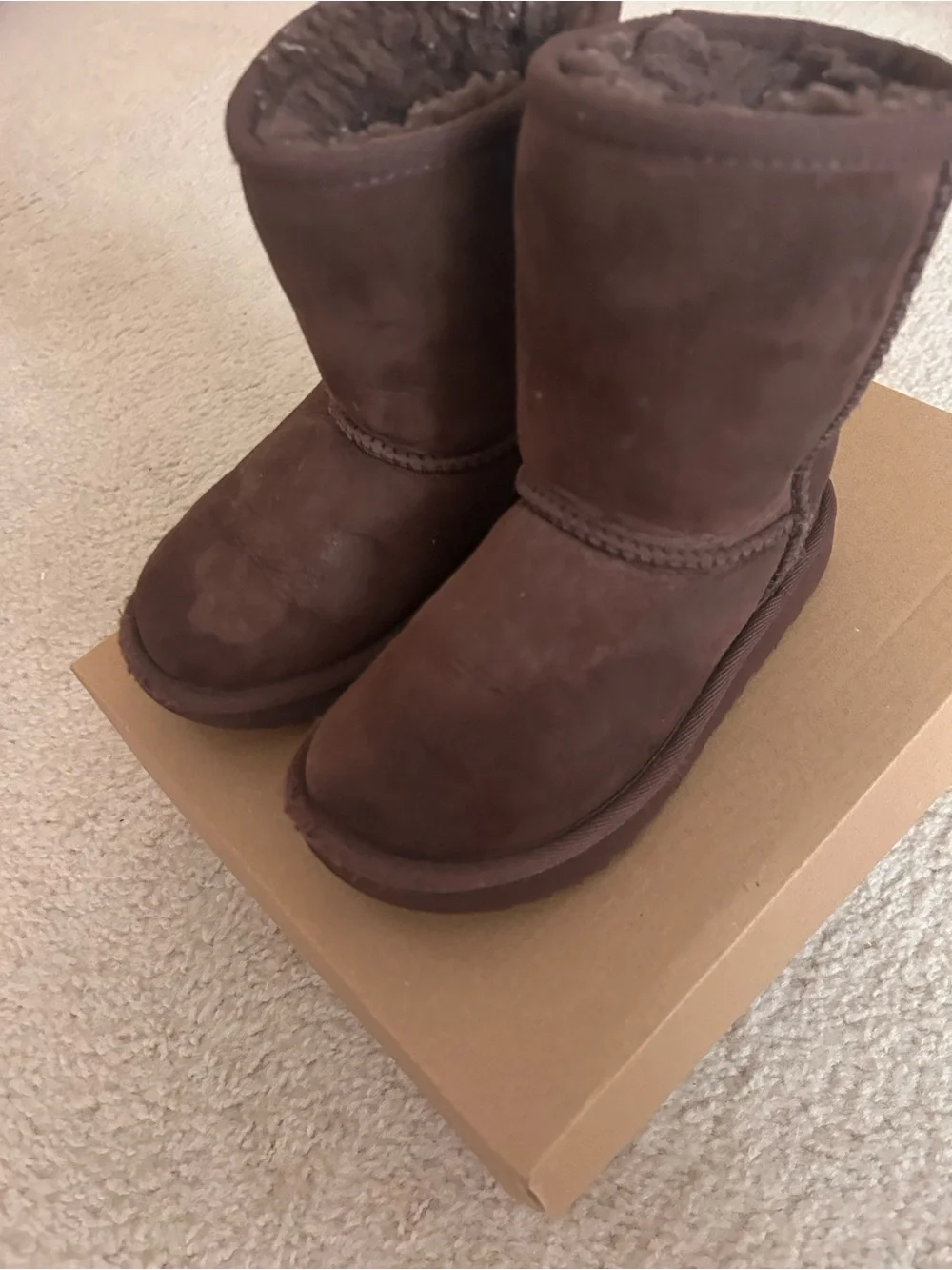 UGG Kids Chocolate Brown Classic Short Boots